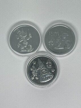 Disney Hotel Anniversary Medallion Coin Set 3pc